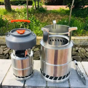 Enlarge the outdoor stove